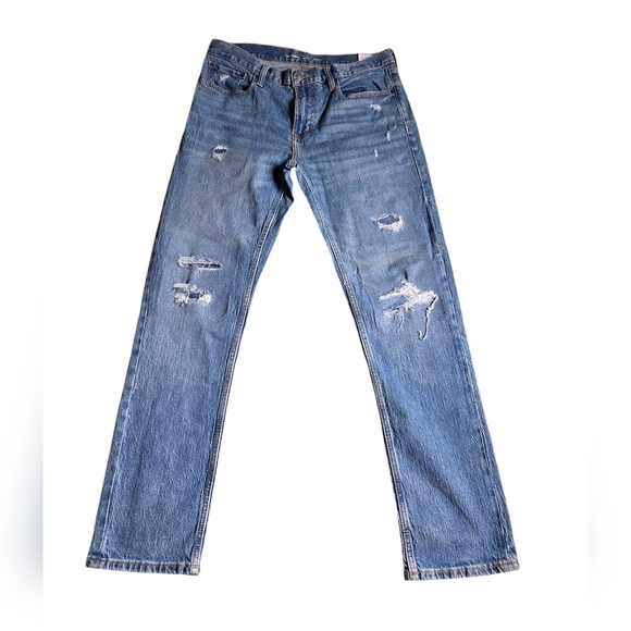 Old Navy Men's Blue Distressed Jeans 36x32 - Picture 2 of 4